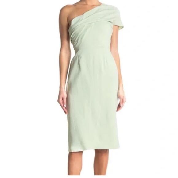 Reiss Women’s Mint Green Riana One Shoulder Dress Size 6 - Picture 1 of 9